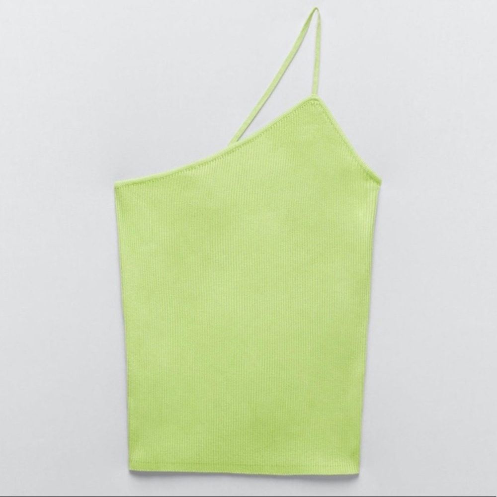 Zara One Shoulder Neon tank ✨